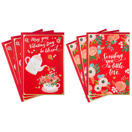 Hallmark Religious Valentines Day Cards Assortment, Blessed (6 Valentine's Day Cards with Envelopes)