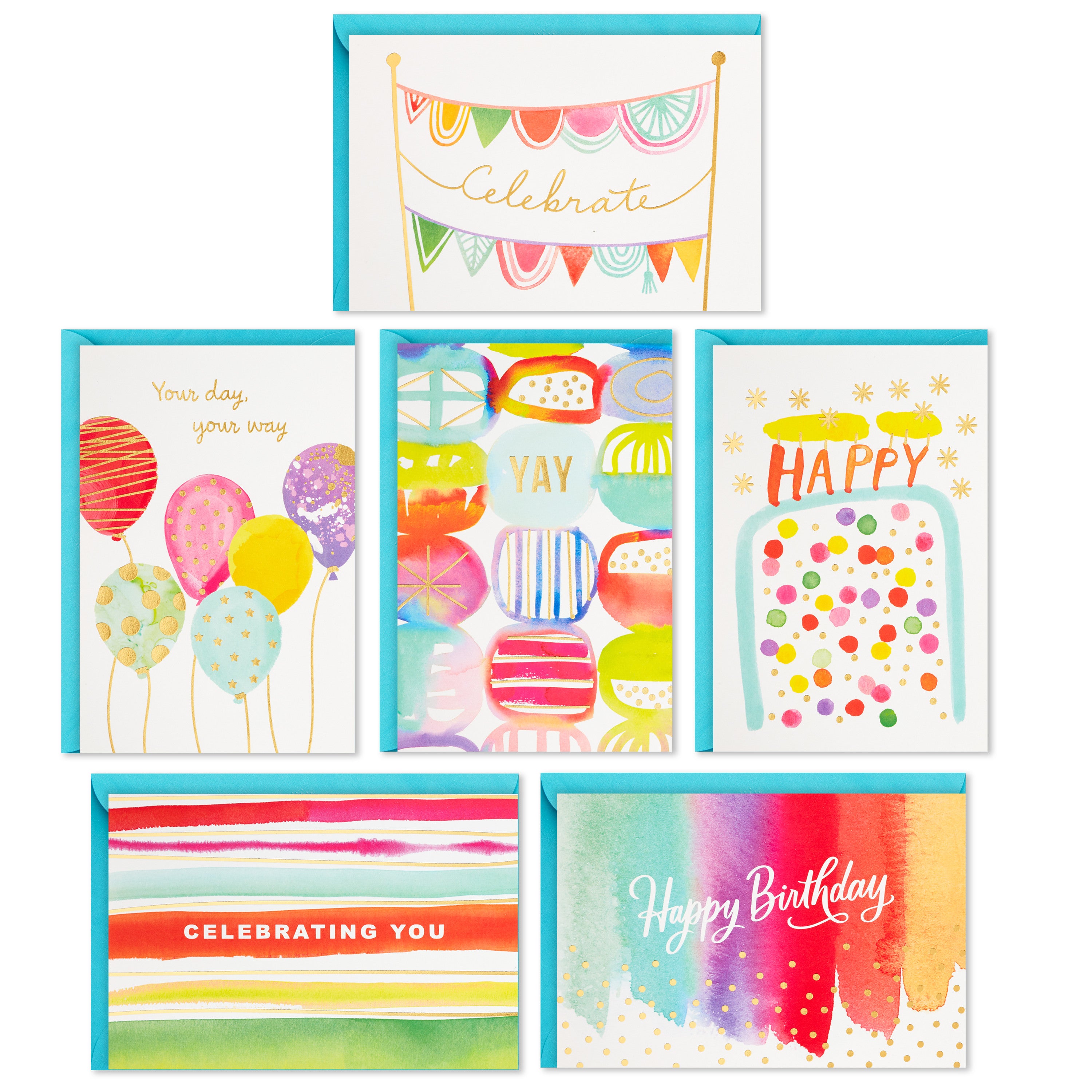 Birthday Cards Assortment, 36 Cards with Envelopes (Celebrate)