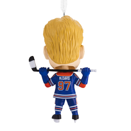 Hallmark NHL Edmonton Oilers Connor McDavid Bouncing Buddy Christmas Ornament