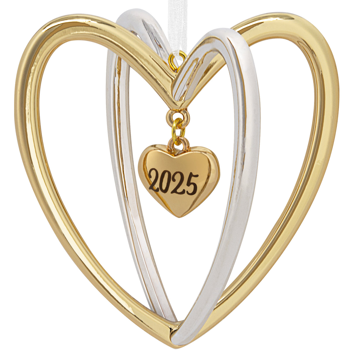 Hallmark Christmas Ornament (Double Heart 2025, Metal)