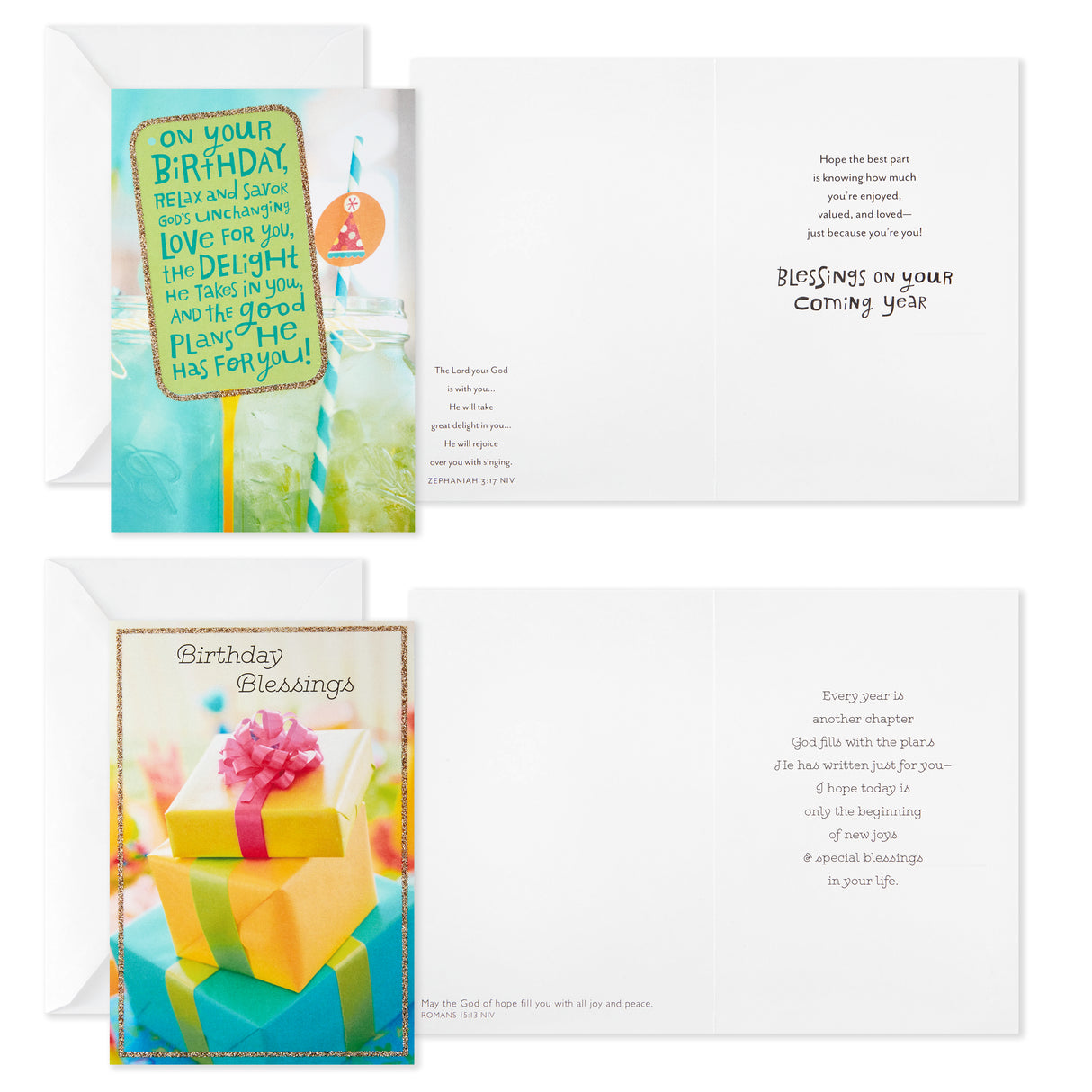 Dayspring Assorted Religious Birthday Cards (Christian Blessings, 12 Cards and Envelopes)