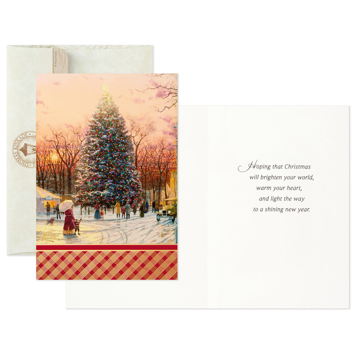 Thomas Kinkade Boxed Christmas Cards Assortment, Snowy Scenes (3 Designs, 24 Christmas Cards with Envelopes)