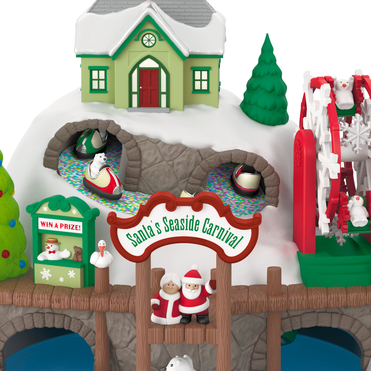 Keepsake Christmas Ornament 2024, Santa's Seaside Carnival Musical With Light and Motion, Santa Collectors Gifts