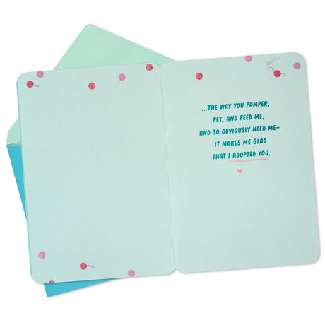 Hallmark Mother's Day Card from Cat (Glad I Adopted You)