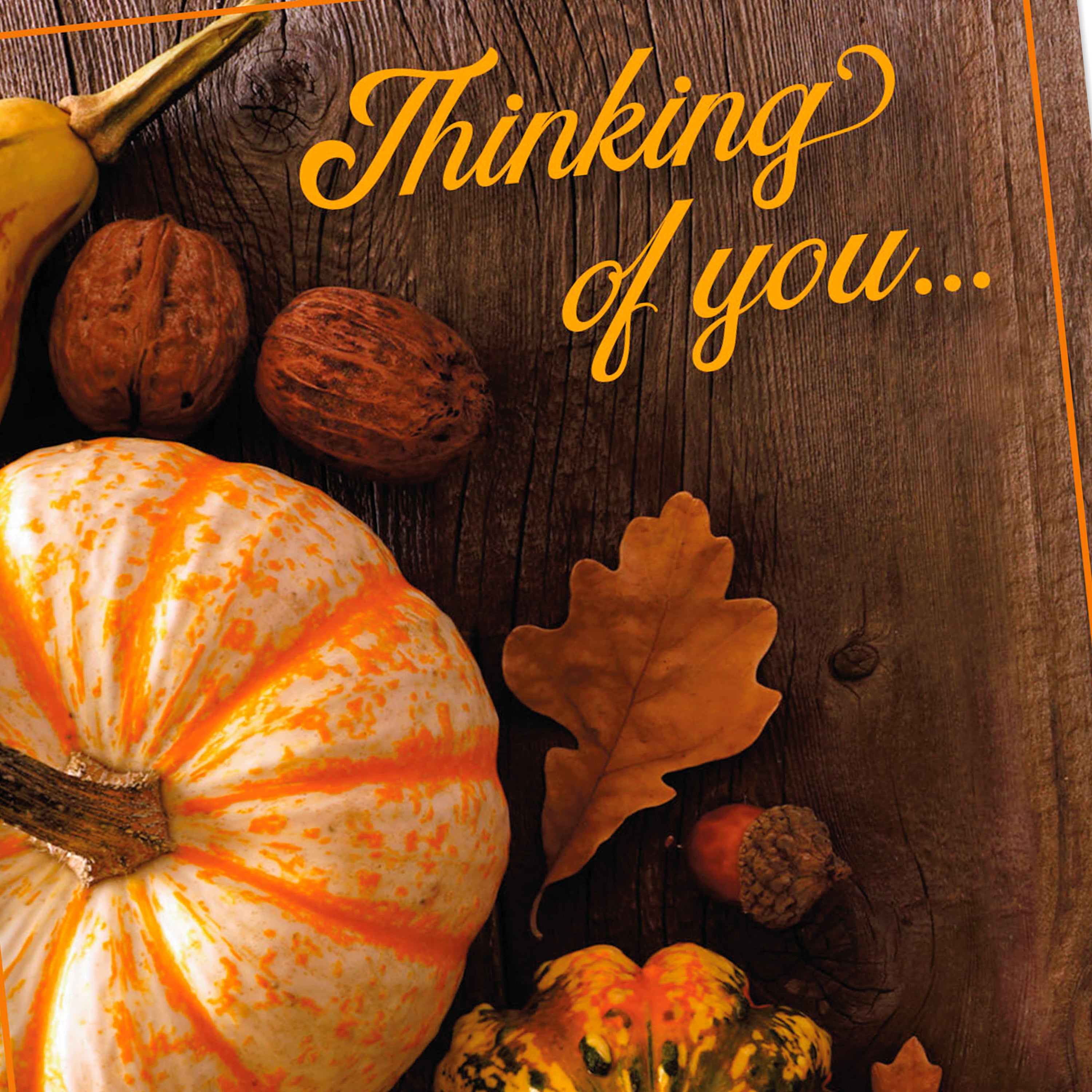 Hallmark Fall Thinking of You Cards (8 Cards with Envelopes) Pumpkins and Leaves