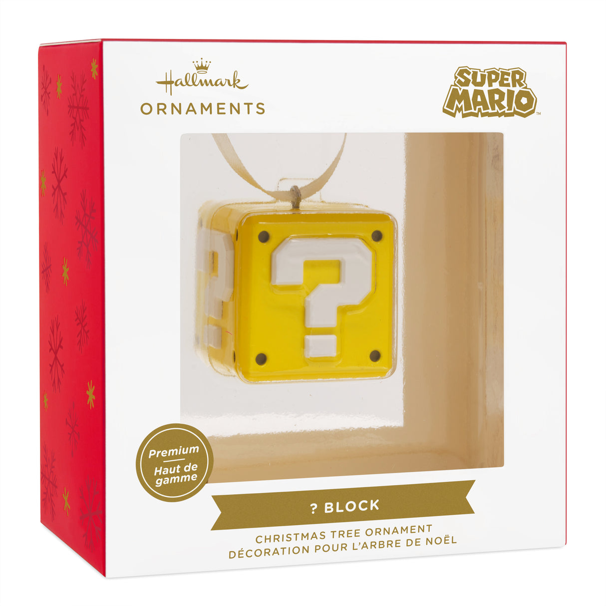 Nintendo Super Mario Question Block Christmas Ornament, Metal