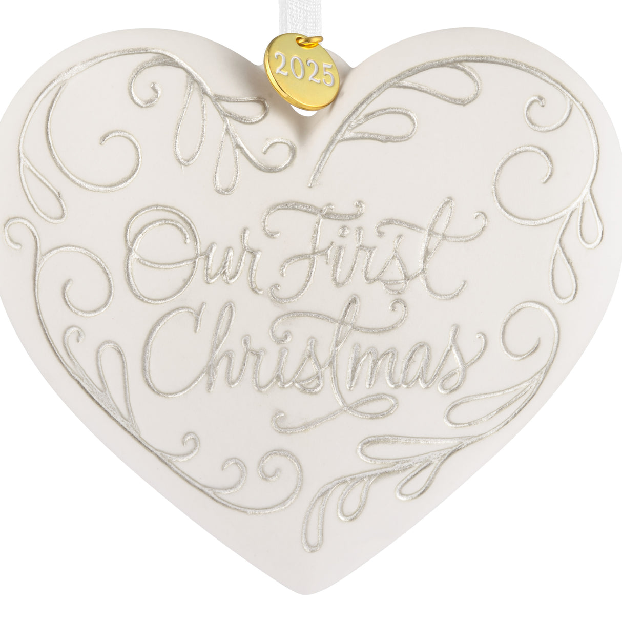 Hallmark Christmas Ornament (Our First Christmas Heart Locket 2025, Metal)
