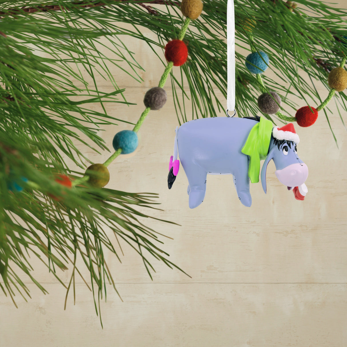 Hallmark Christmas Ornament (Disney Winnie the Pooh Eeyore With Stocking)