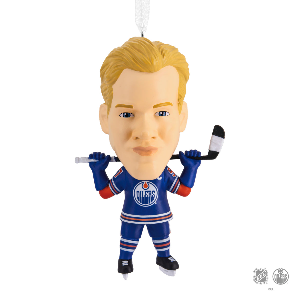 Hallmark NHL Edmonton Oilers Connor McDavid Bouncing Buddy Christmas Ornament