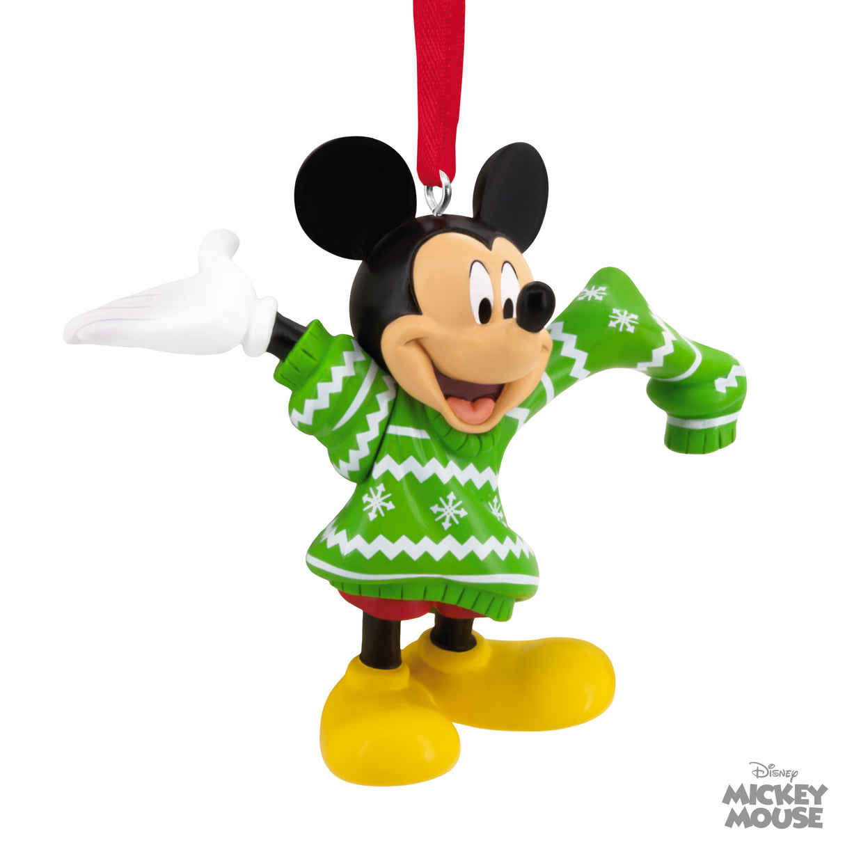 Hallmark Christmas Ornament (Disney Mickey Mouse in Christmas Sweater)