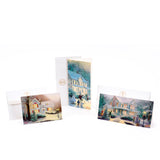 Thomas Kinkade Boxed Christmas Cards Assortment, Snowy Houses (40 Cards with Envelopes and Foil Seals)