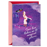 Hallmark Disney Valentine's Day Card for Husband, Wife, Boyfriend, Girlfriend (Aladdin, Whole New World)