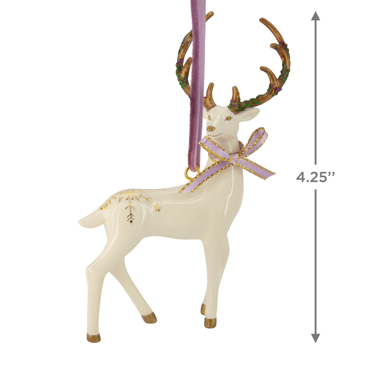 Signature White Deer Christmas Ornament