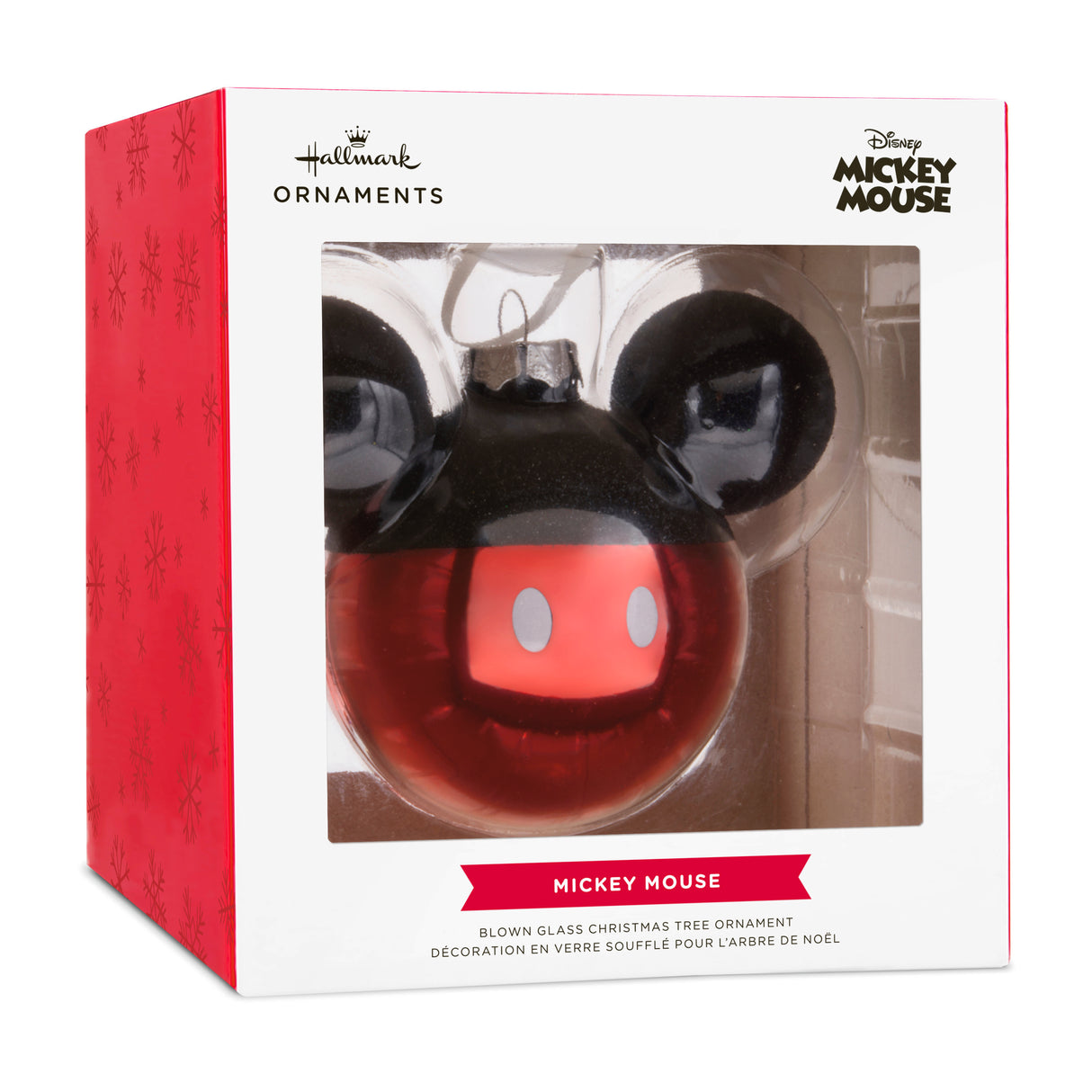 Disney Mickey Mouse Icon Christmas Ornament, Blown Glass