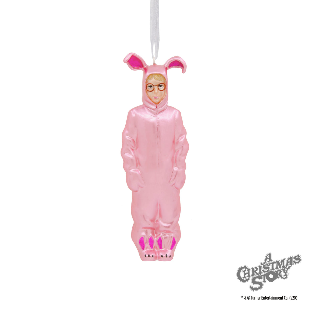 A Christmas Story Ralphie in Bunny Suit Christmas Ornament, Blown Glass