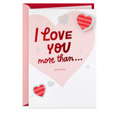 Hallmark Funny Anniversary Card, Love Card, Romantic Birthday Card (I Love You More Than . . . Fill in the Blank Stickers)