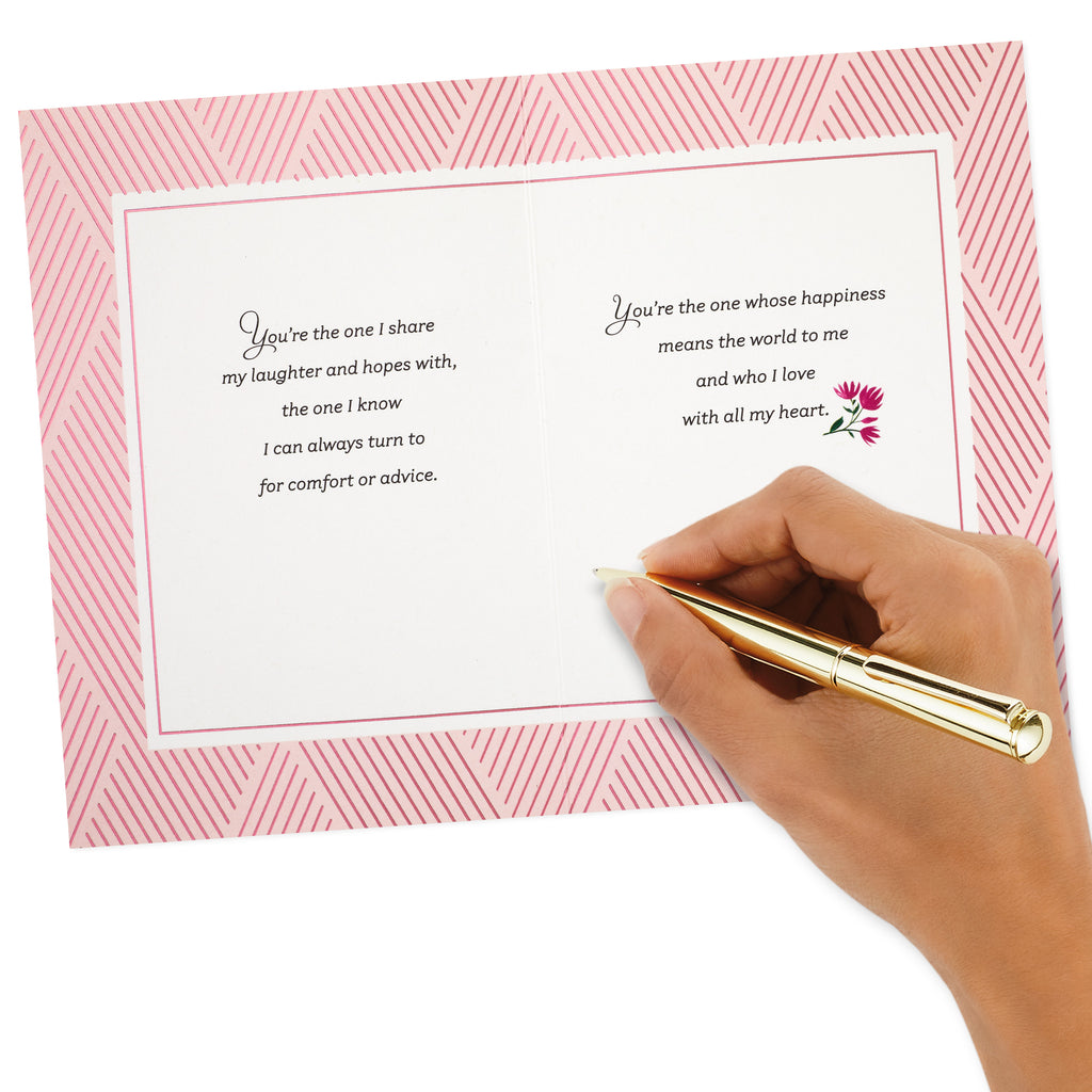 Hallmark Anniversary Card, Love Card, Romantic Birthday Card for Women (You're the One)