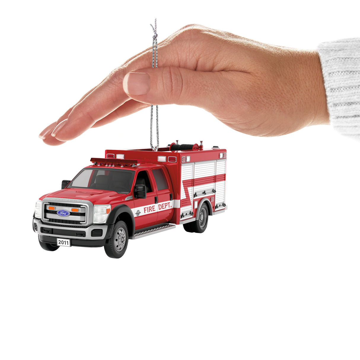 Keepsake Christmas Ornament 2024, Fire Brigade 2011 Ford F-550 Fire Engine 2024 With Light, Hobby Gifts