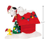 Keepsake Christmas Ornament 2024, The Peanuts Gang Deck the Doghouse Musical With Light, Gifts for Peanuts Fans