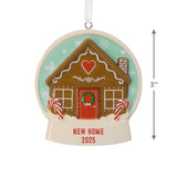 Hallmark Christmas Ornament (Gingerbread Snow Globe New Home 2025, Ceramic)