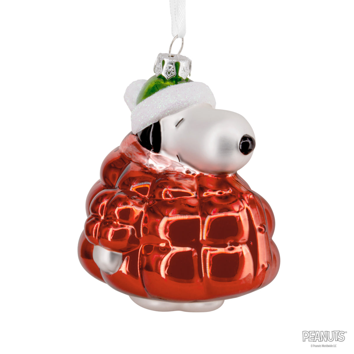 Hallmark Christmas Ornament (Peanuts Snoopy in Puffer Coat, Glass)