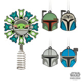 Star Wars: The Mandalorian Mini Christmas Tree Topper and Ornaments, Set of 5