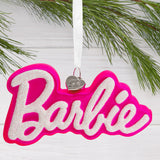 Hallmark Christmas Ornament (Barbie Logo, Blown Glass)