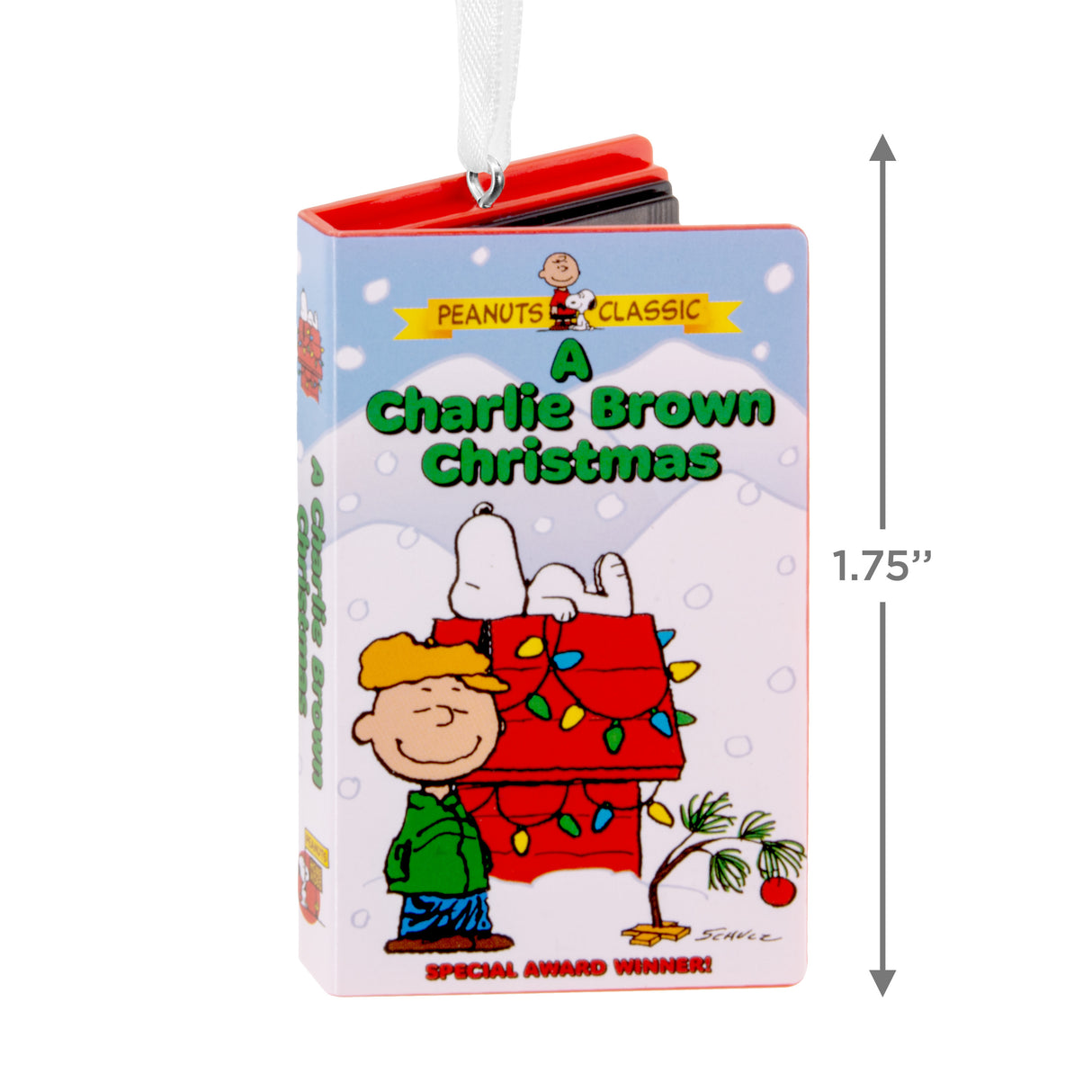 Hallmark Christmas Ornament (Peanuts A Charlie Brown Christmas Retro Video Cassette Case)