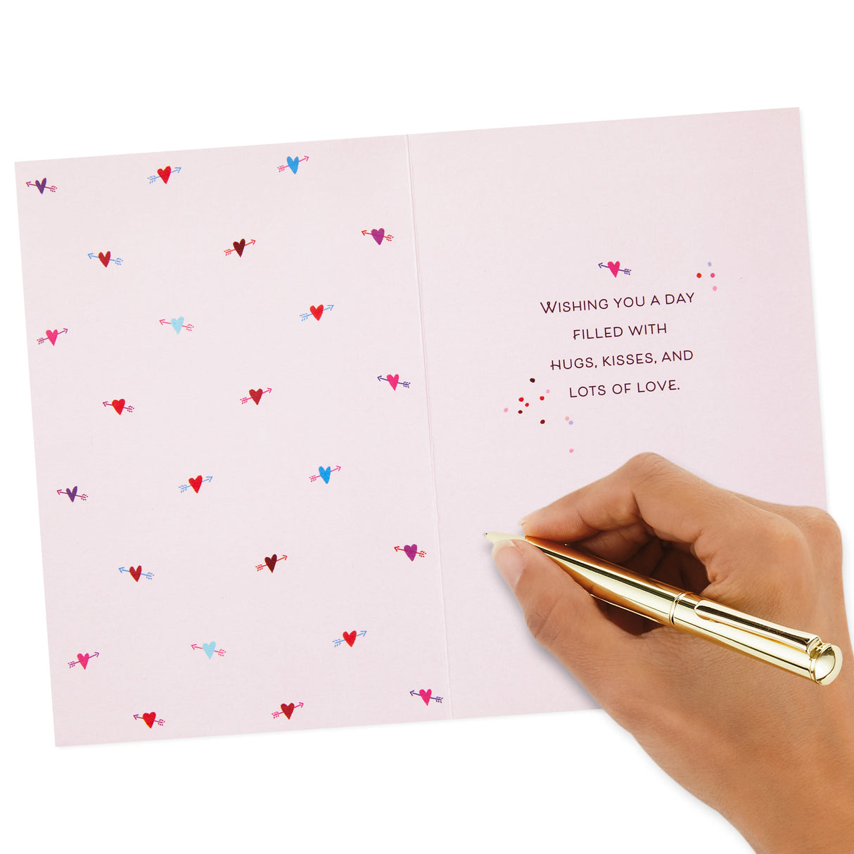 Signature Anniversary Card (Day Filled with Love) for Romantic Birthday, Love, Valentine's Day