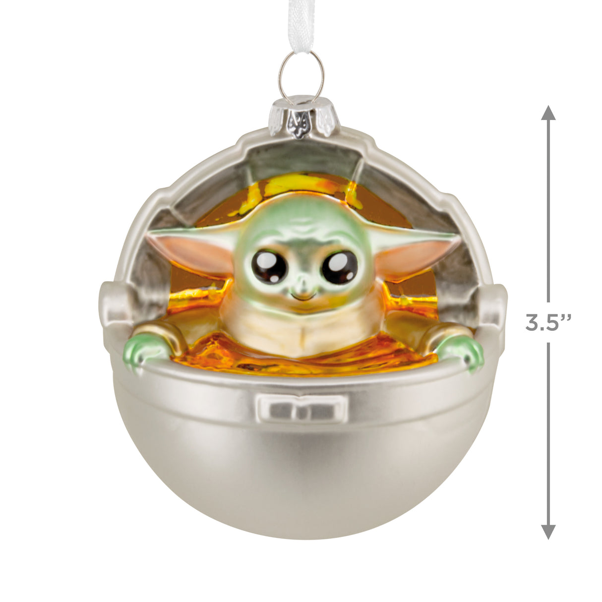 Hallmark Christmas Ornament (Star Wars: The Mandalorian Grogu in Pram, Glass)