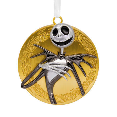 Hallmark Christmas Ornament (Disney Tim Burton's The Nightmare Before Christmas Jack Skellington on Moon, Metal)