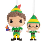 Hallmark Christmas Ornaments (Elf Buddy the Elf and Papa Elf Funko POP!), Set of 2