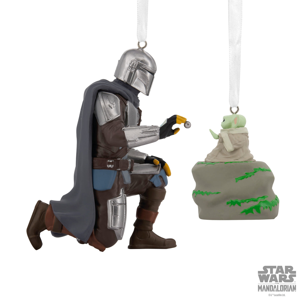 Star Wars: The Mandalorian and Grogu Christmas Ornaments, Set of 2