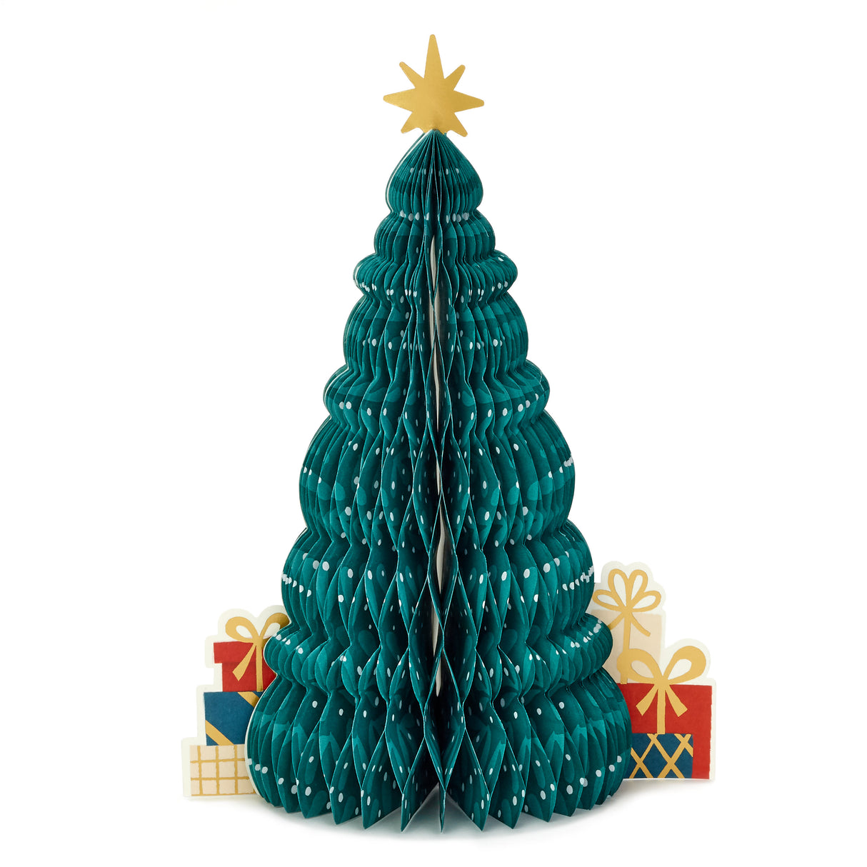 Hallmark Paper Wonder Displayable Pop Up Honeycomb Christmas Card (Christmas Tree)