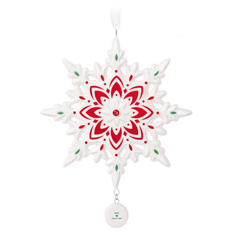 Keepsake Christmas Ornament 2024, Snowflake 2024, Porcelain, Snowflake Gifts