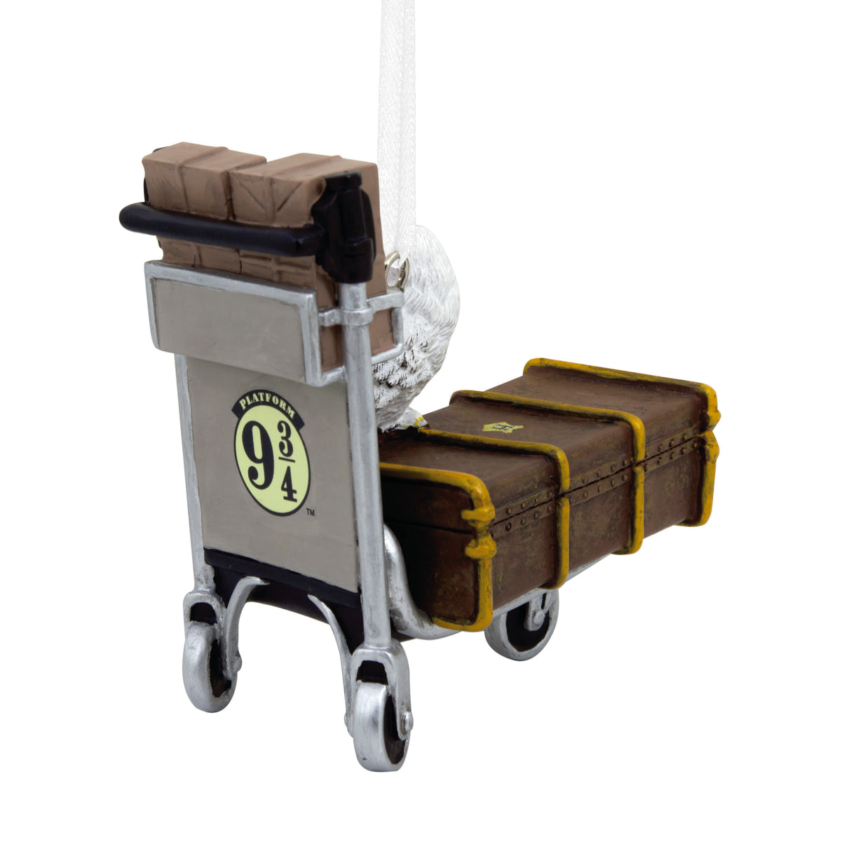 Harry Potter Luggage Trolley With Hedwig Christmas Ornament