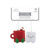 Better Together Hot Cocoa and Marshmallow Magnetic Christmas Ornaments for Tree, Set of 2