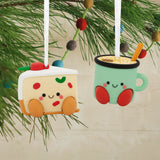 Better Together Fruitcake and Eggnog Magnetic Christmas Ornaments, Set of 2, Shatterproof