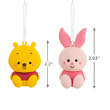 Better Together Disney Winnie the Pooh and Piglet Magnetic Christmas Ornaments, Set of 2