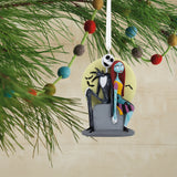 Hallmark Christmas Ornament (Disney Tim Burton's The Nightmare Before Christmas Jack and Sally on Tombstone)