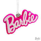 Hallmark Christmas Ornament (Barbie Logo, Blown Glass)