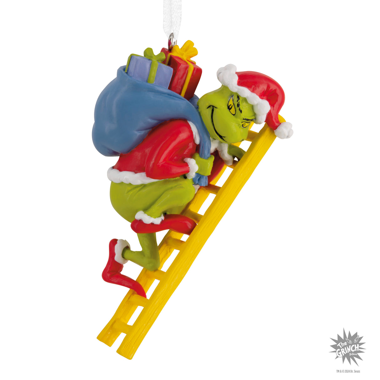 Hallmark Christmas Ornament (Dr. Seuss's How the Grinch Stole Christmas! Grinch on Ladder)