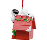 Peanuts Snoopy on Holiday Doghouse Christmas Ornament