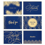 Thank You Cards Assortment, Gold and Navy (120 Thank You Notes with Envelopes for Wedding, Bridal Shower, Baby Shower, Business, Graduation)