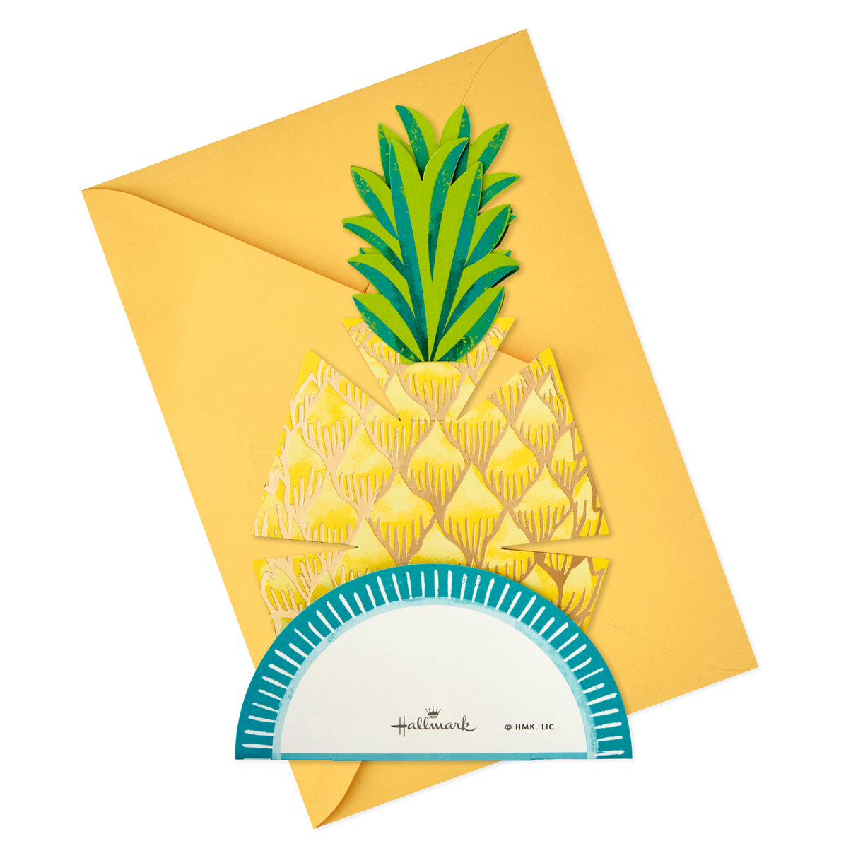 Hallmark Paper Wonder Pop Up Birthday Card, Thank You Card, Encouragement Card, All Occasion Card (Pineapple)