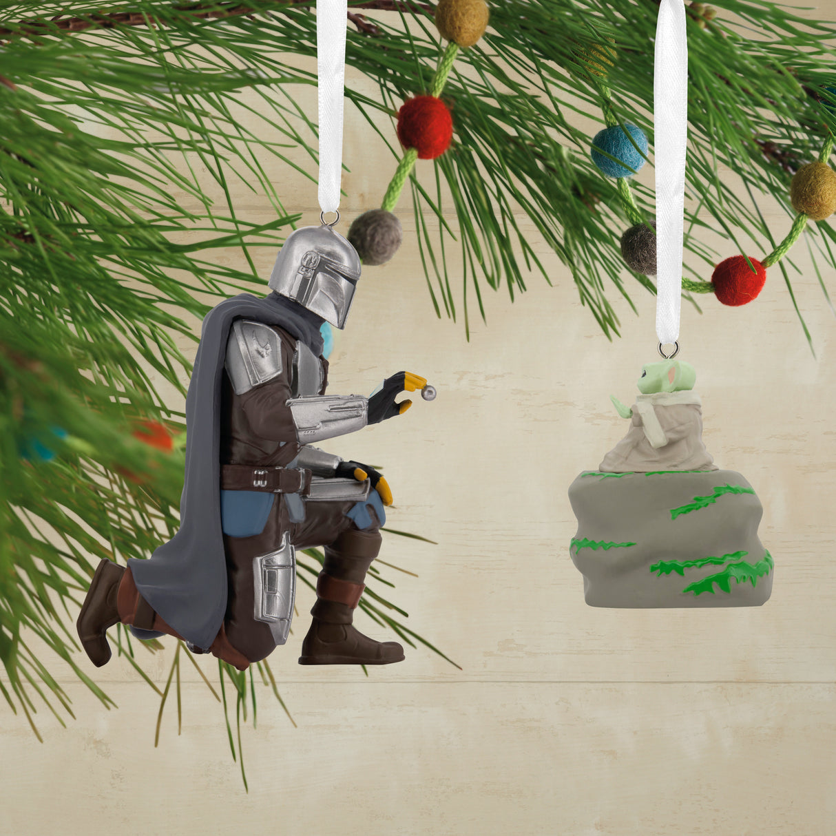 Star Wars: The Mandalorian and Grogu Christmas Ornaments, Set of 2