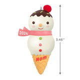 Keepsake Christmas Ornament 2024, Mom Snowman Ice Cream Cone 2024, Gifts for Moms