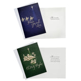 Religious Christmas Boxed Cards Assortment (4 Designs, 24 Christmas Cards with Envelopes)