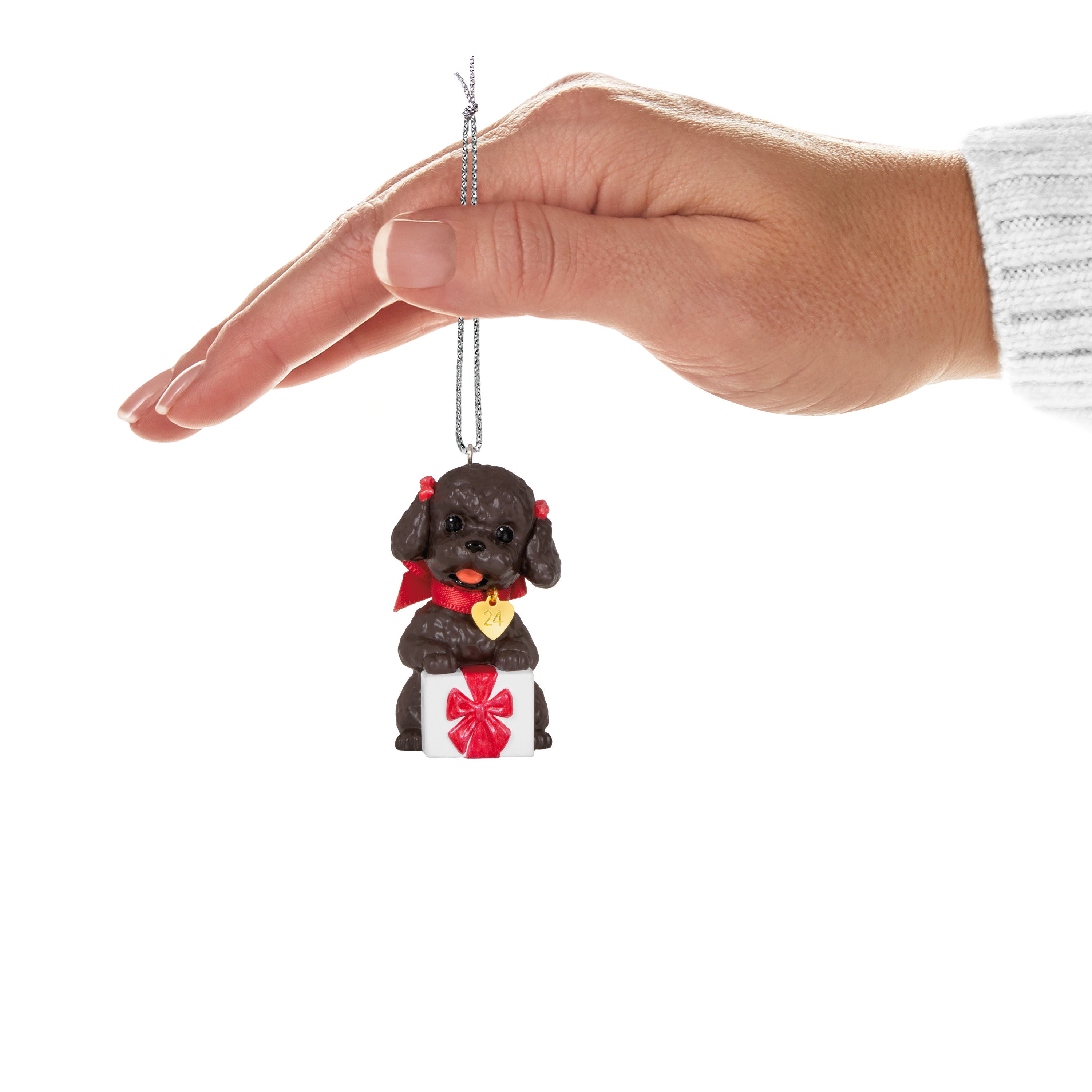 Hallmark Keepsake Christmas Ornament Puppy Love Poodle 2024 Multi