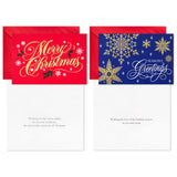 Boxed Christmas Cards Assortment, Gold Foil Classic (6 Designs, 36 Cards with Envelopes)